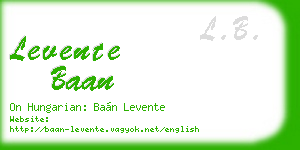 levente baan business card